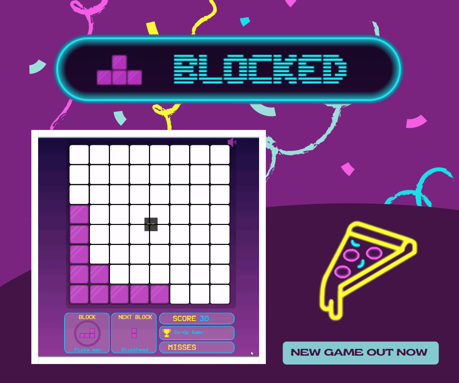 blocked neon pizza