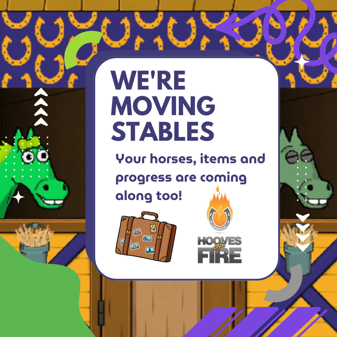 hooves of fire stables image showing two green horses