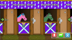 Hooves of Fire horse racing game stable