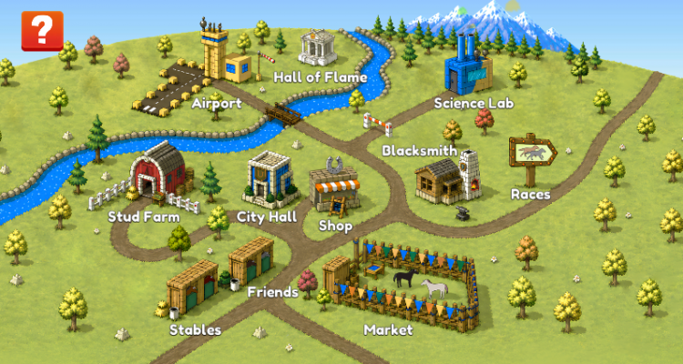 Hooves of Fire town map